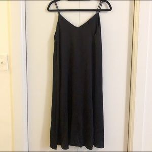 & Other Stories Black V-neck slip dress